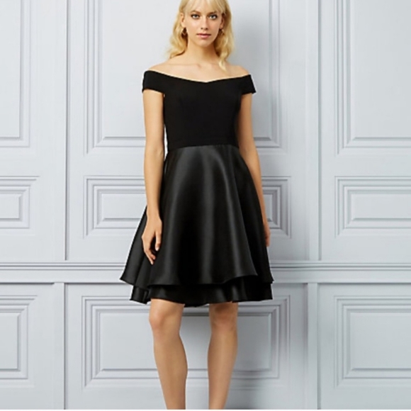LE CHATEAU OFF THE SHOULDER DRESS NAVY COLOR Size Small - Picture 1 of 14